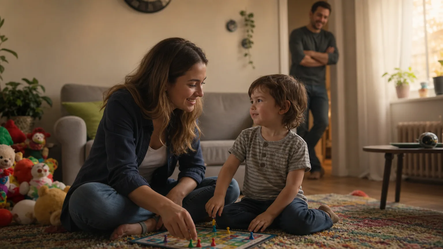 Família praticando estratégias de conexão para lidar com o que é TOD em casa