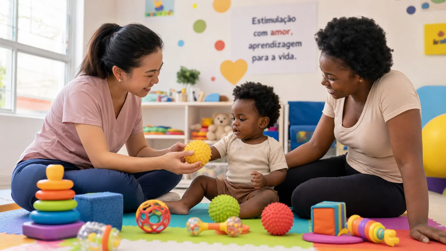 Terapeuta trabalhando com criança autista em intervenção precoce após diagnóstico